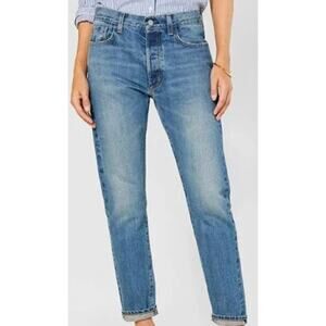 Outerknown SEA Jeans Generation Selvedge 27 Straight Ankle High Rise Crop